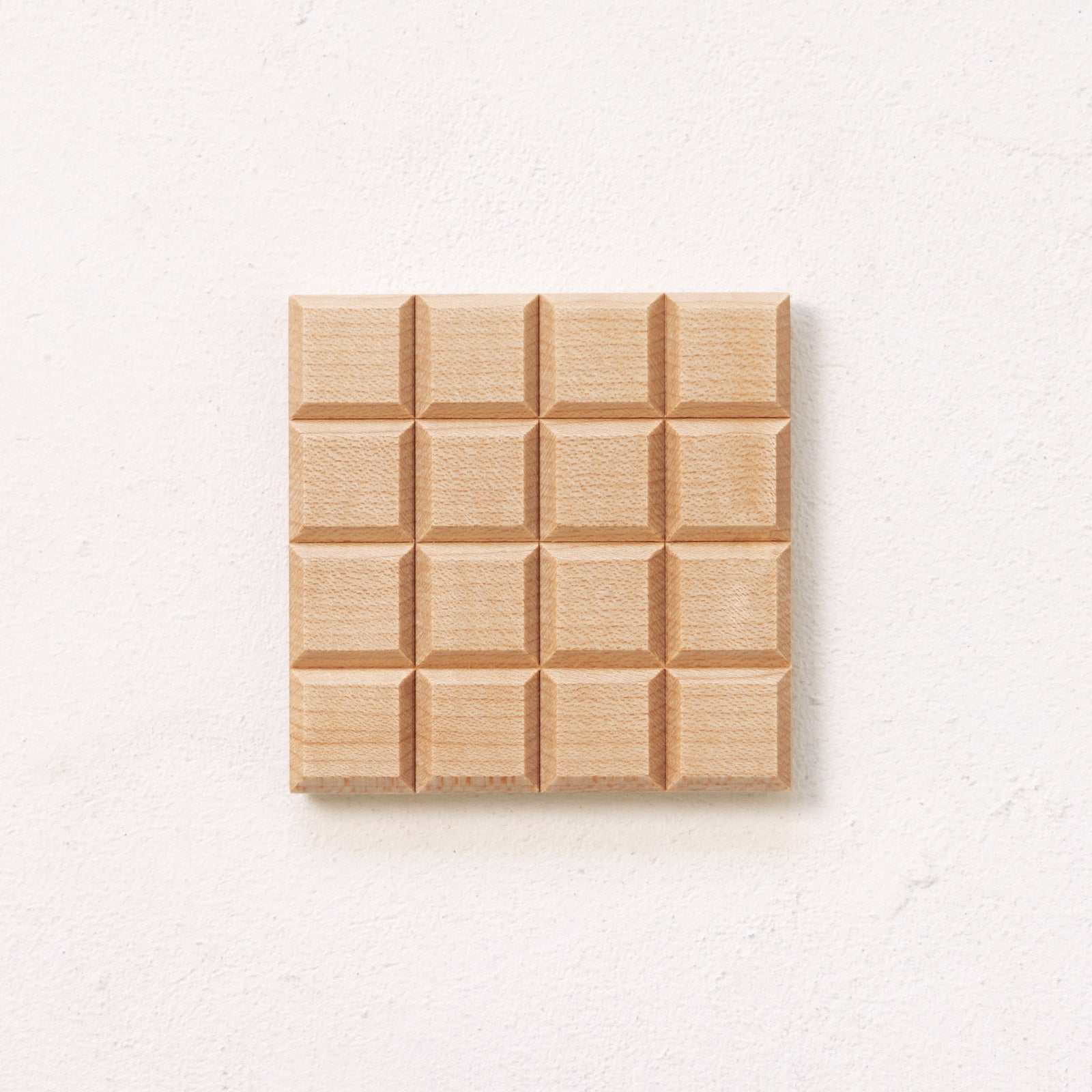 WOODEN CHOCOLATE COASTER in MAPLE（チョコレート型 天然木コースター