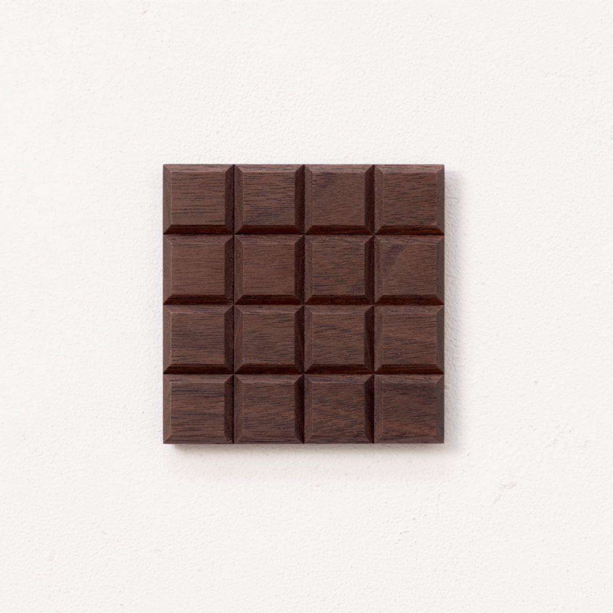 WOODEN CHOCOLATE COASTER in WALNUT（チョコレート型 天然木